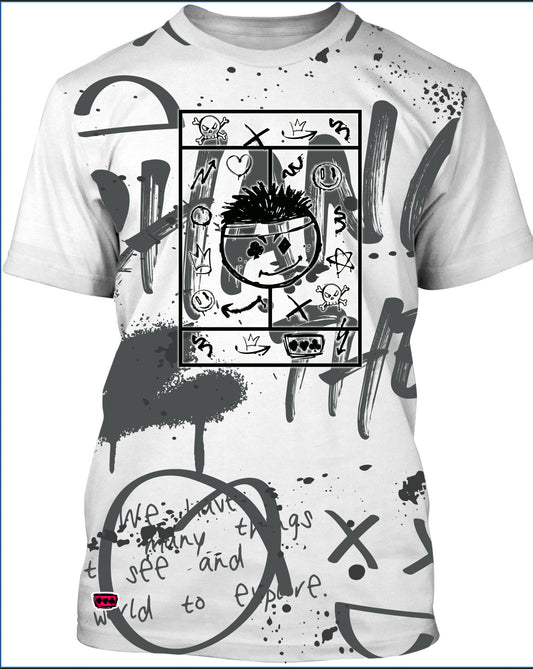 Camiseta White Crazy Face Snow