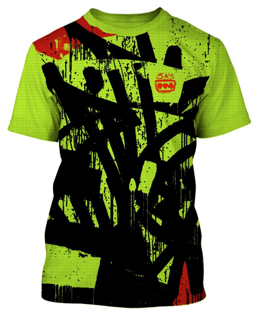 Camiseta Green and Black Graffiti