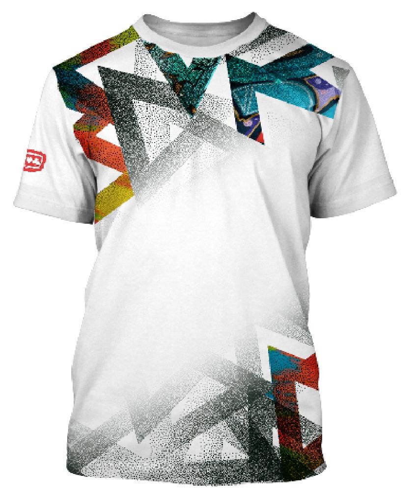 Camiseta White and Color Triangles