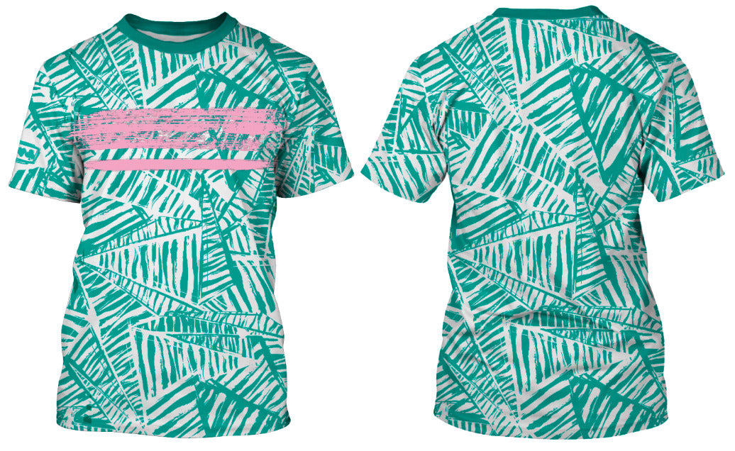 UNISEX Aquamarine and Pink T-Shirt