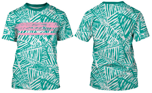 UNISEX Aquarmarine and Pink T-Shirt