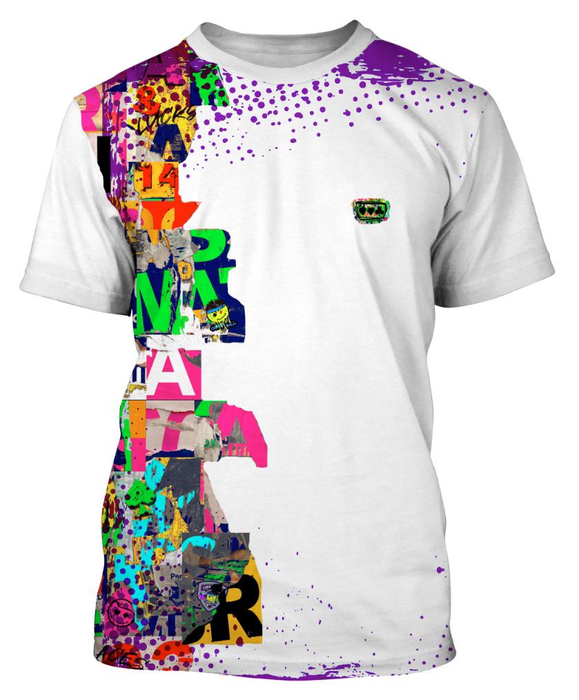 Camiseta White Color Collage