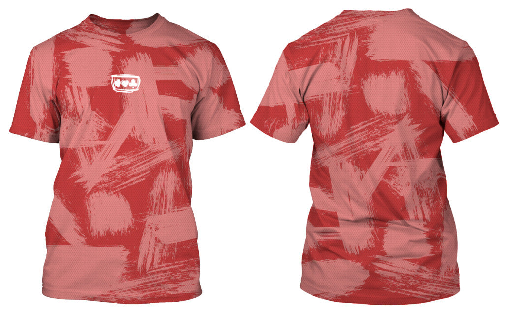 UNISEX Red and White Paint T-Shirt