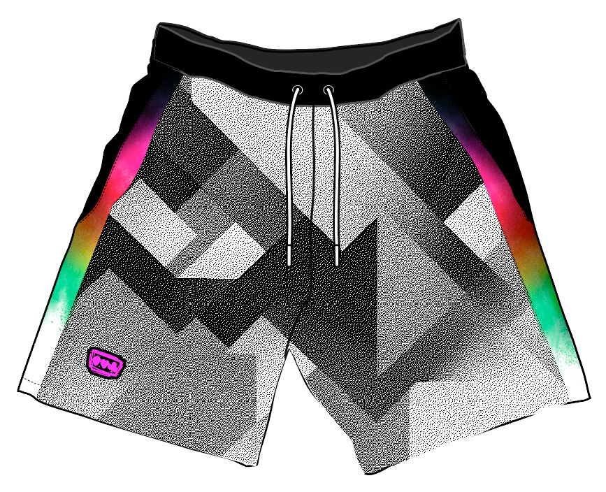 Black with colors Short