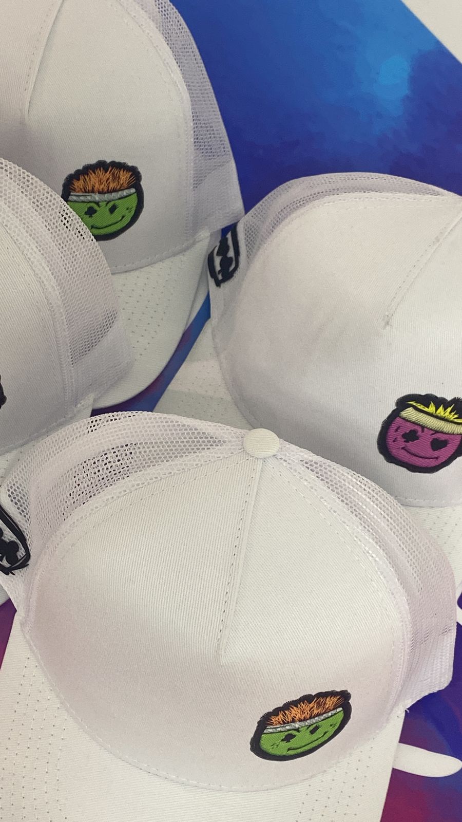 White Crazy Logo Cap