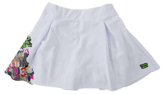 White Collage Skirt