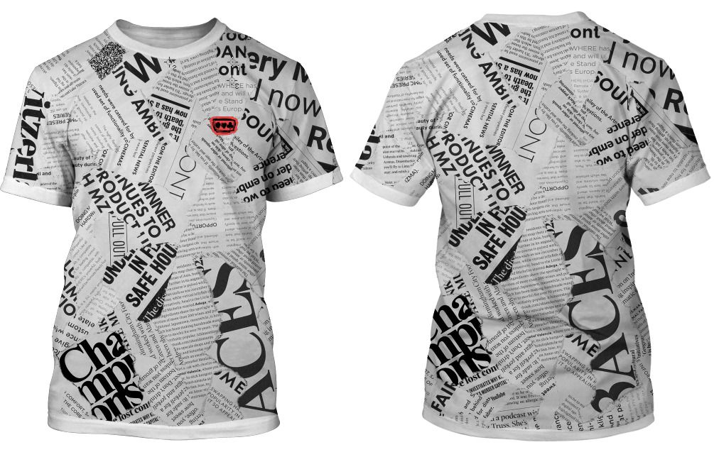 Camiseta White Newspaper