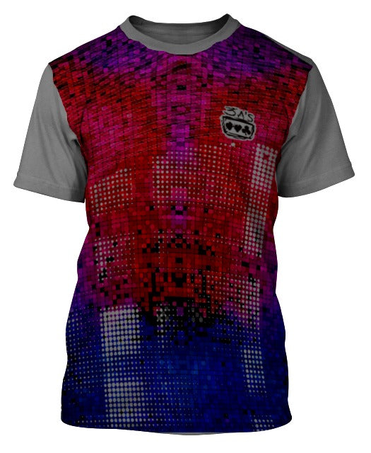 UNISEX Red and Purple Squares T-Shirt