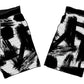 Black and Grey Paint Shorts