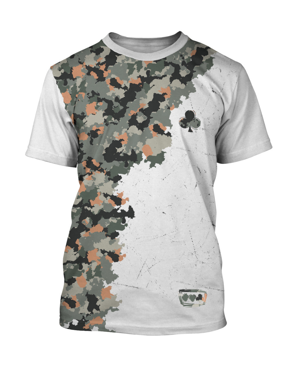 UNISEX Camo Green and Orange T-Shirt