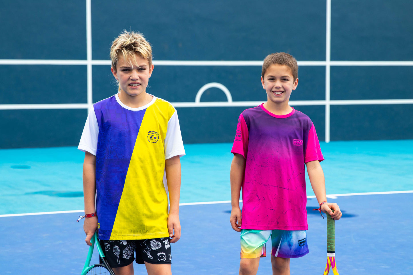 UNISEX Purple and Yellow Squares T-Shirt