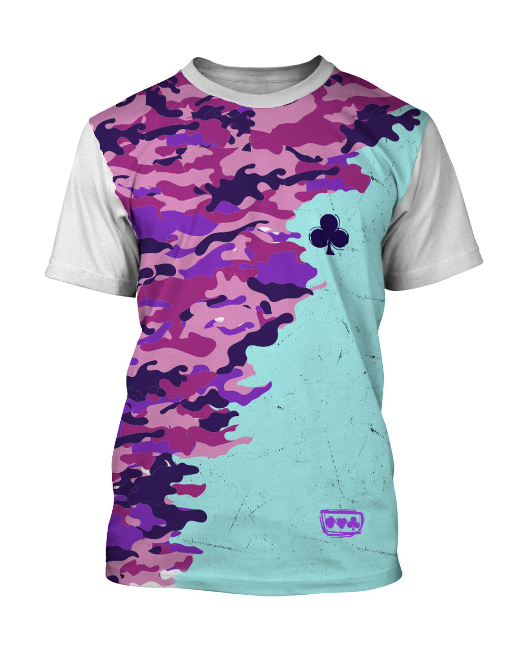 UNISEX Camo Purple and Blue T-shirt